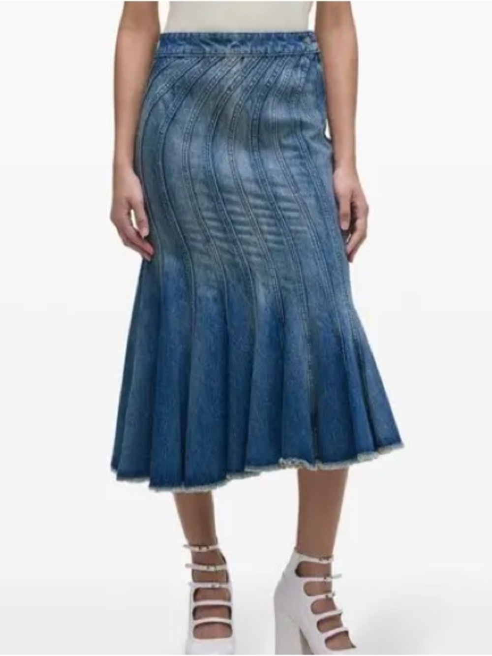 Marc Jacobs Wave Skirt in Denim - Picture 8 of 8